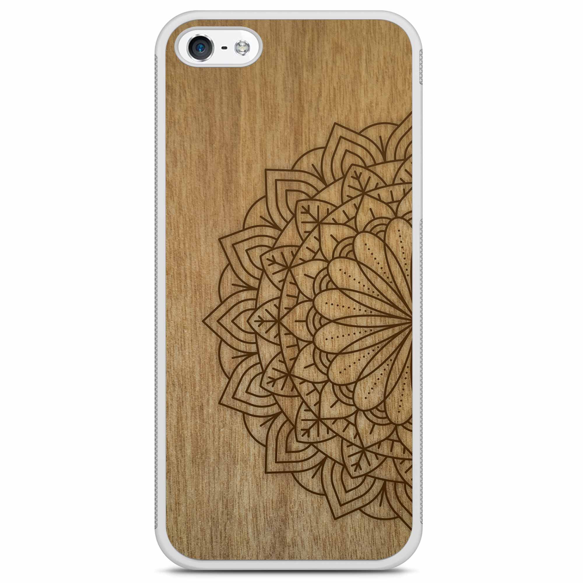 iPhone 5 Engraved Mandala White Phone Case