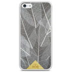 iPhone 5 White Frame Skeleton Leaves Phone Case