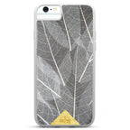iPhone 6 White Frame Skeleton Leaves Phone Case