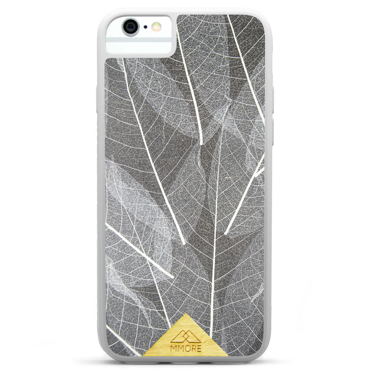 iPhone 6 White Frame Skeleton Leaves Phone Case
