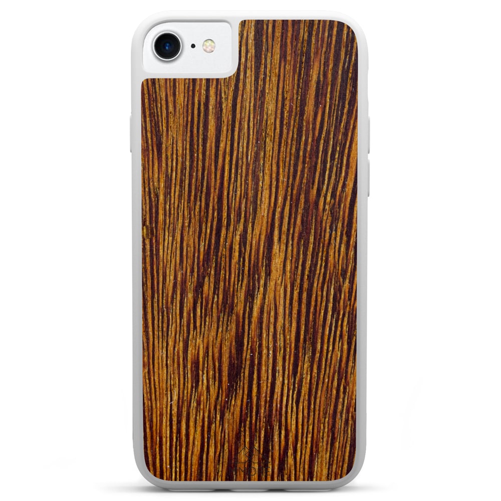 iPhone 7 Sucupira Holz weiße Handyhülle