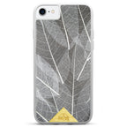 iPhone 7 White Frame Skeleton Leaves Phone Case