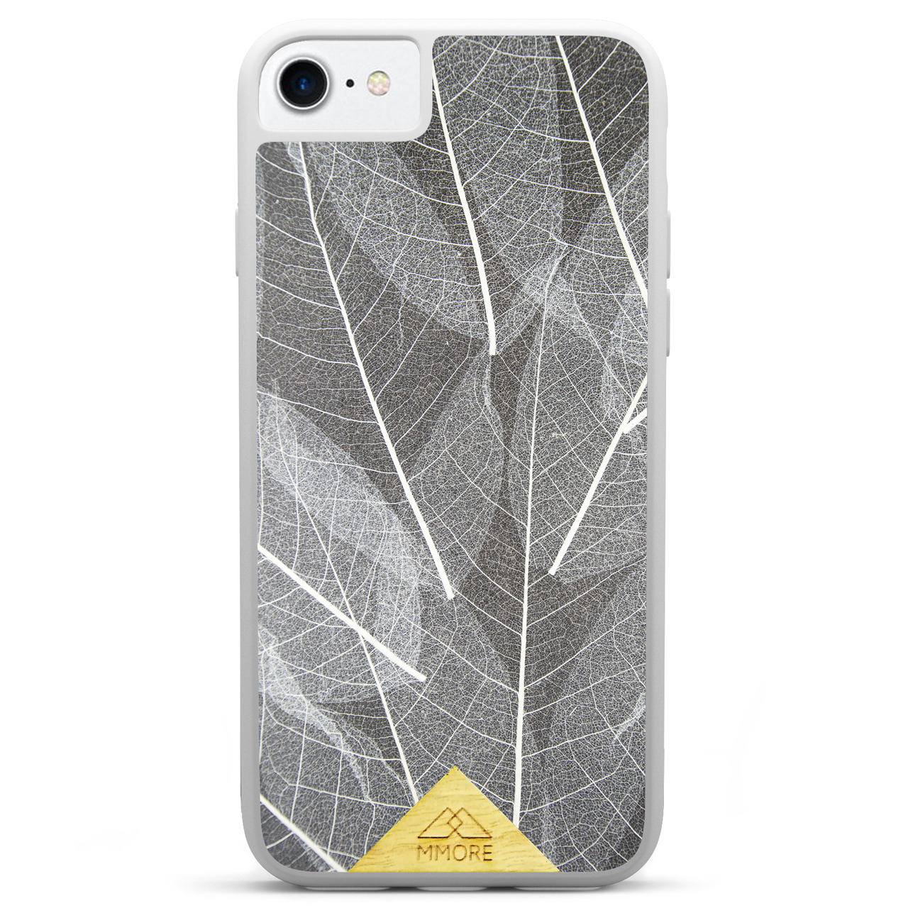 iPhone 7 White Frame Skeleton Leaves Phone Case