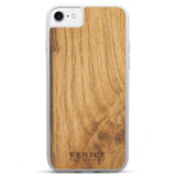 iPhone SE 2 Holz-weiße Handyhülle mit Venedig-Schriftzug