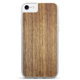 Étui de téléphone blanc en bois de noyer américain pour iPhone 7