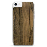 iPhone 7 Ziricote Holz weiße Handyhülle