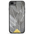 iPhone 7 Plus Black Frame Skeleton Leaves Phone Case