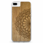 iPhone 8 Plus Engraved Mandala White Phone Case