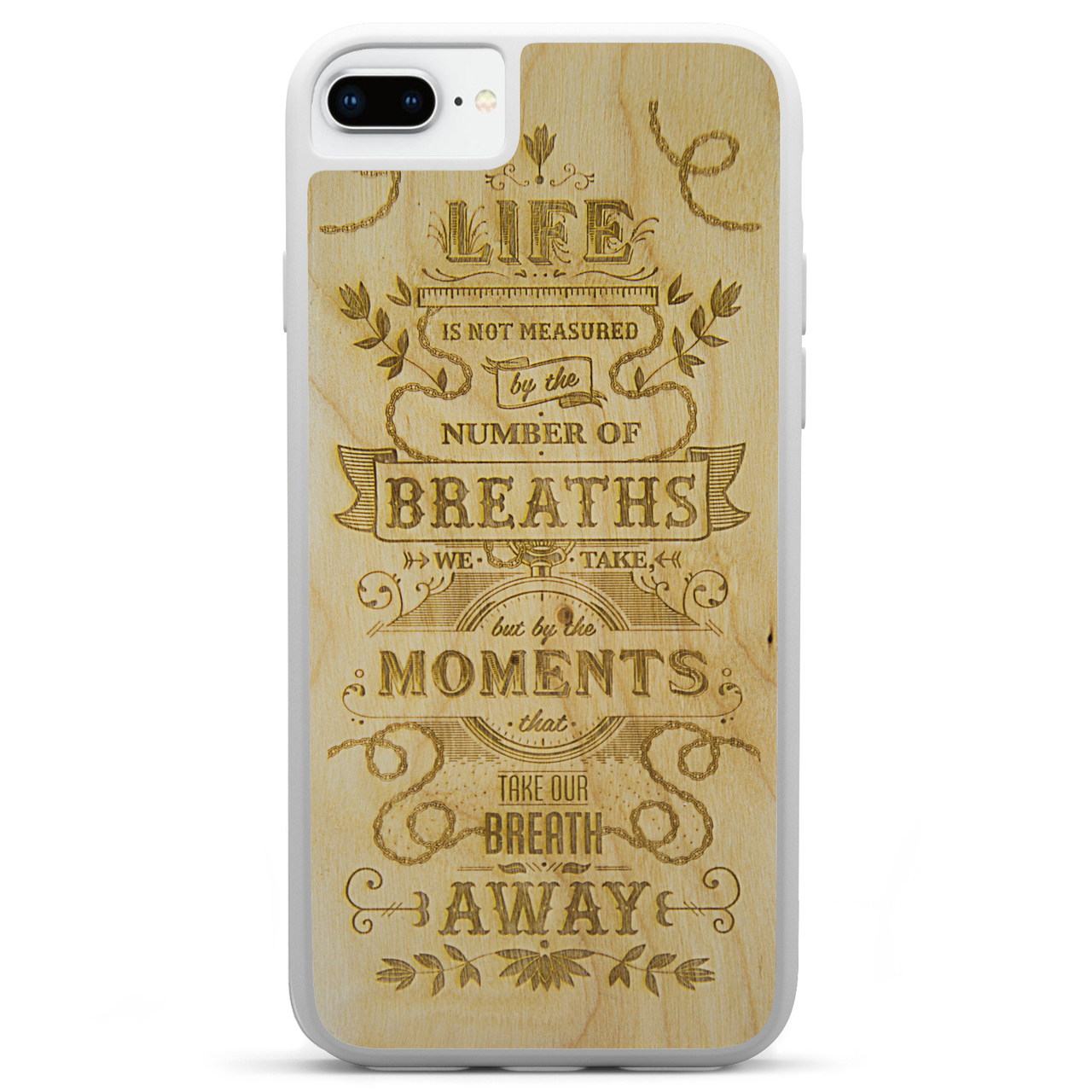 iPhone 7 Plus The Meaning Wood White Phone Case