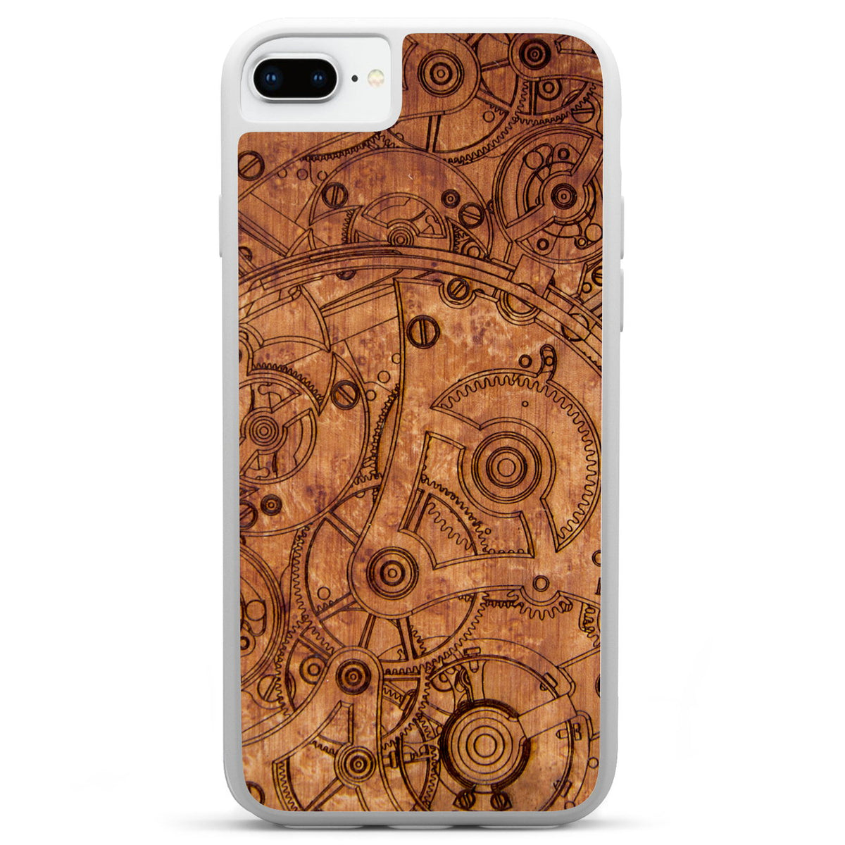 iPhone 7 Plus Mechanism Wood White Phone Case