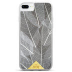 iPhone 7 Plus White Frame Skeleton Leaves Phone Case