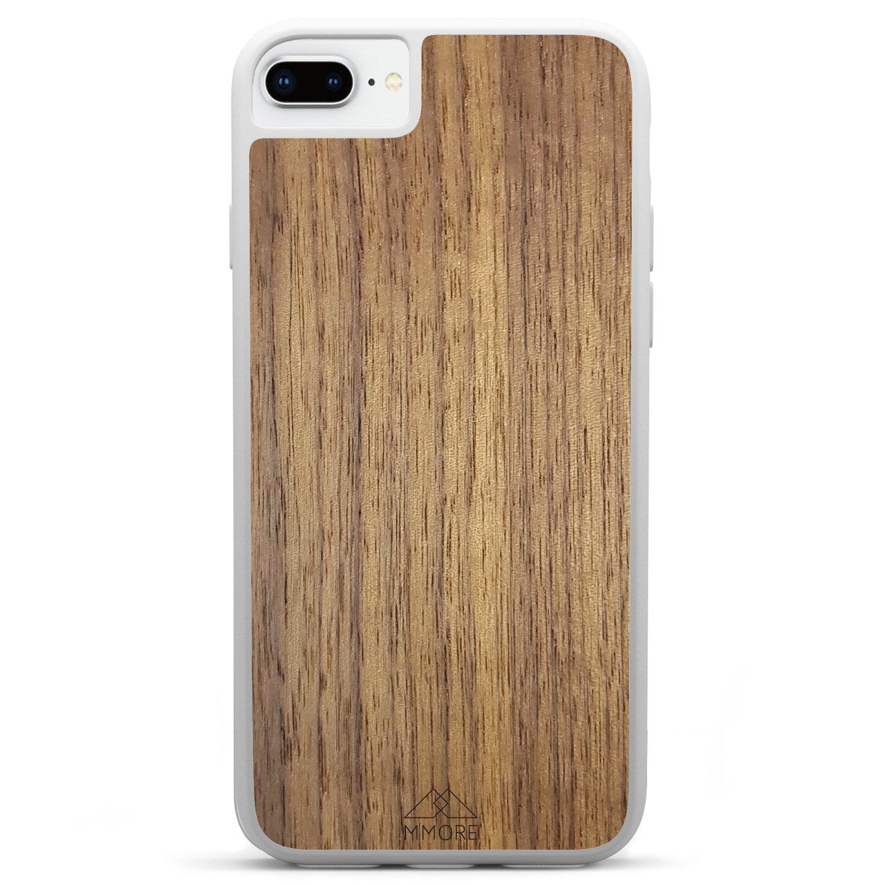 iPhone 7 Plus American Walnut Wood White Phone Case