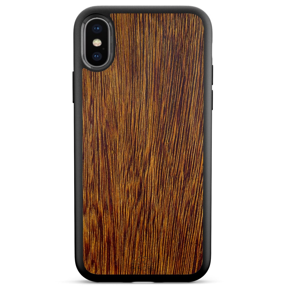 Carcasa de madera Sucupira para iPhone X XS