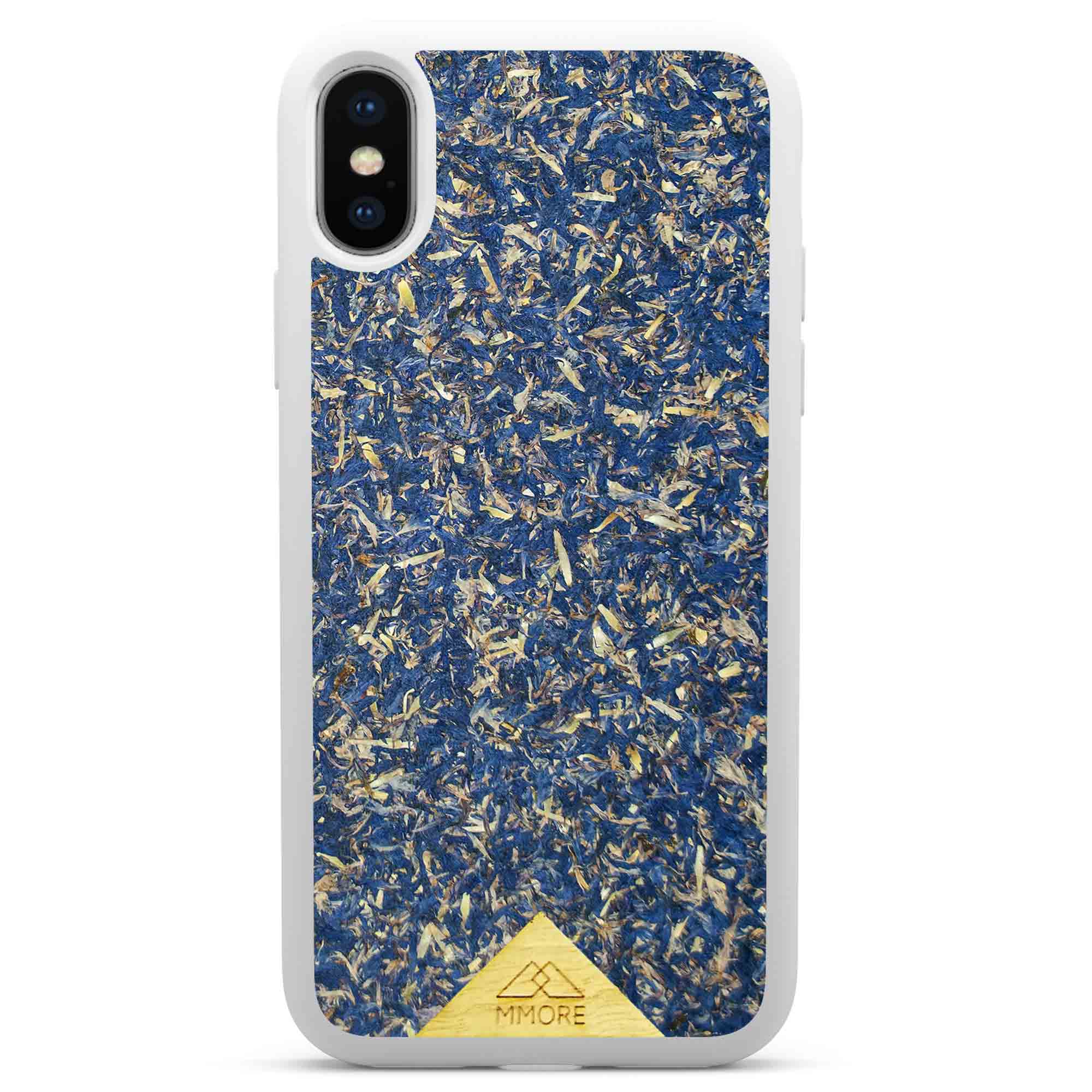 Blaue Kornblume iPhone X Weiße Handyhülle