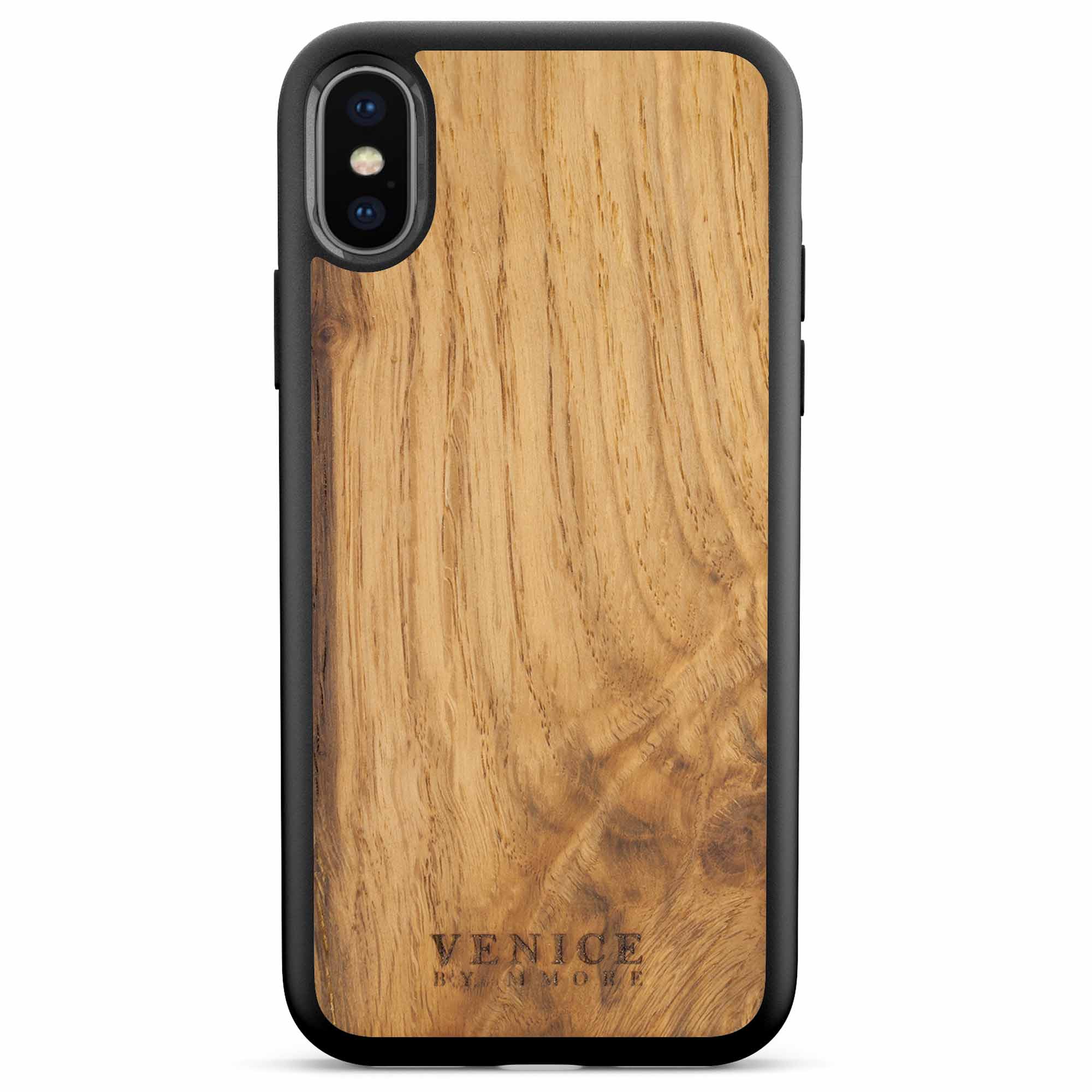 iPhone X XS Venice Lettering Wood Phone Case