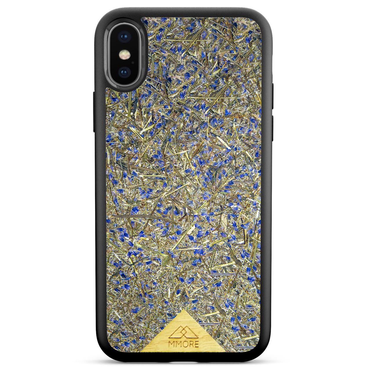 iPhone xs Black Frame Lavender Phone Case