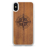 iPhone X Compass White Phone Case