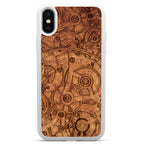 iPhone X XS Mechanism Wood White Phone Case