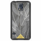 Samsung Galaxy S5 Black Frame Skeleton Leaves Phone Case