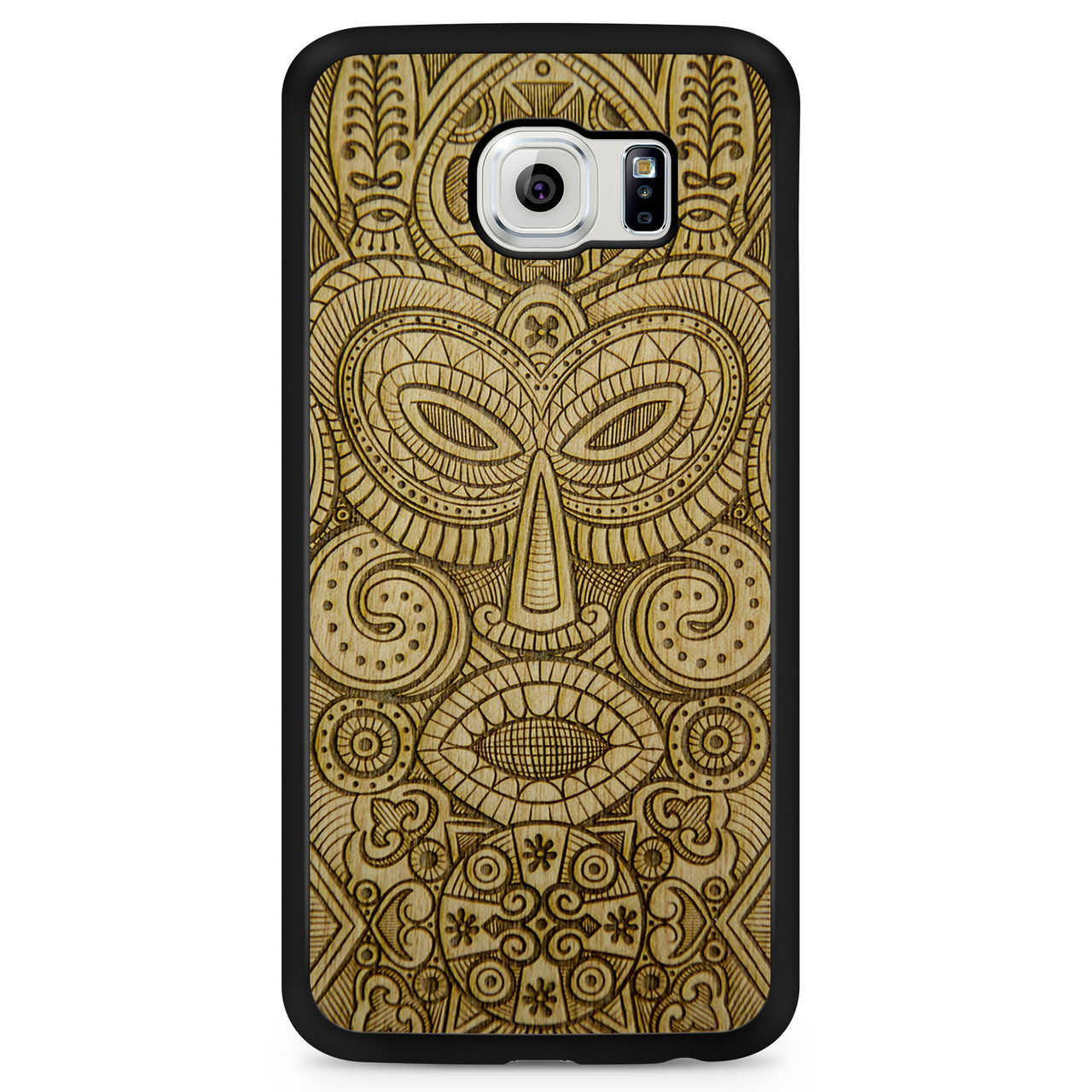Деревянный чехол для телефона Samsung S6 Tribal Mask