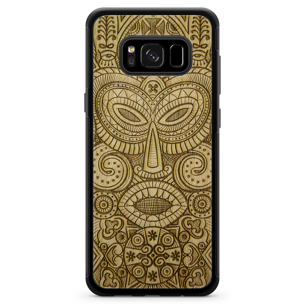 Tribal Mask Samsung S8 Carcasa de madera para teléfono