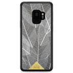 Samsung Galaxy S9 Black Frame Skeleton Leaves Phone Case