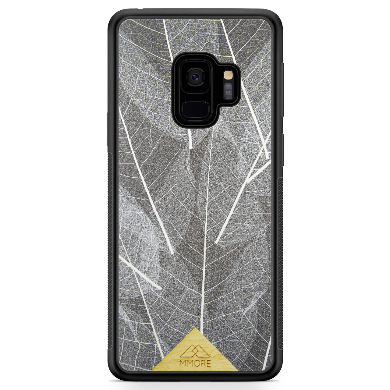 Samsung Galaxy S9 Black Frame Skeleton Leaves Phone Case