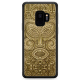 Tribal Mask Samsung S9 Carcasa de madera para teléfono